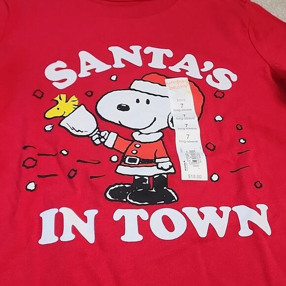 Snoopy Jumping Beans Christmas Long Sleeve Tee, NWT, 7 - Picture 2 of 4